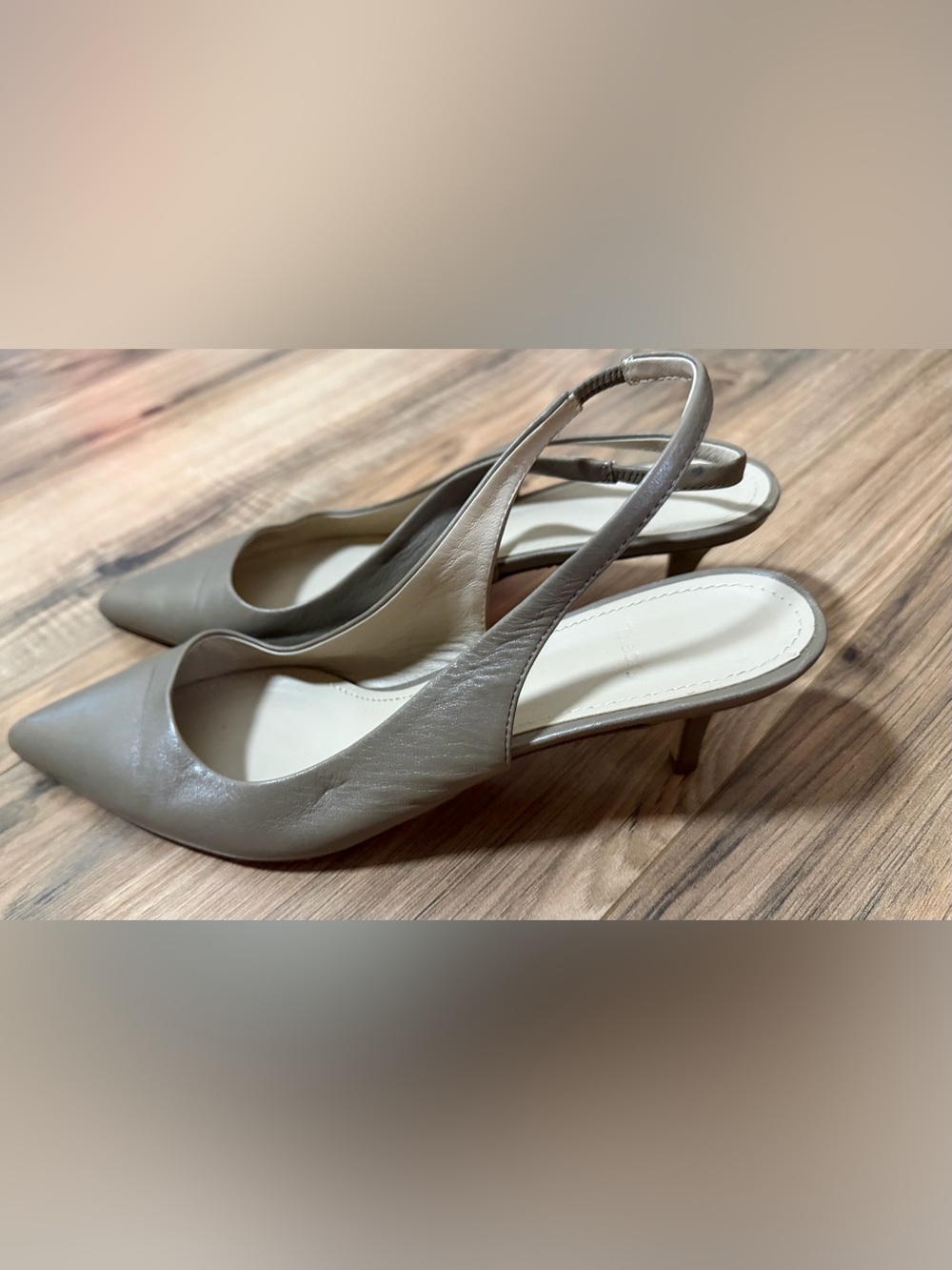 Theory leather sling back heels 39 / 9